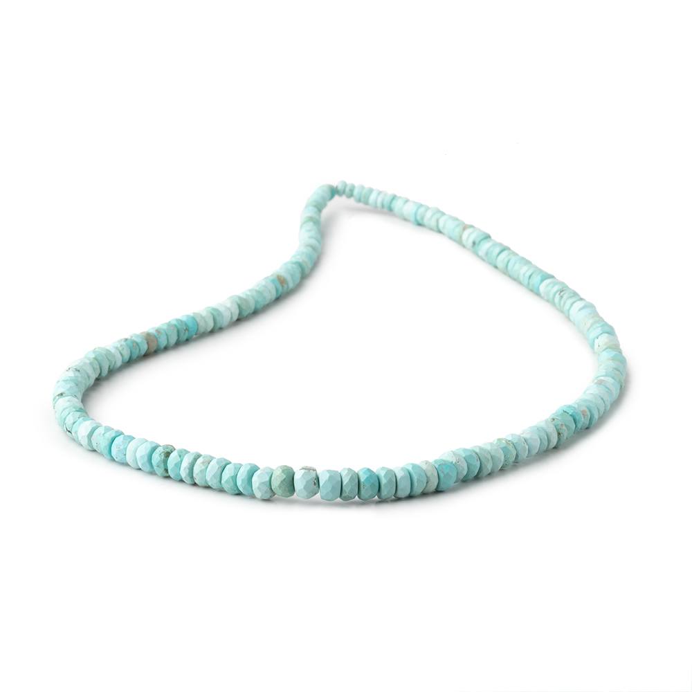 3-5mm Turquoise Faceted Rondelle Beads 16 inch 166 pieces