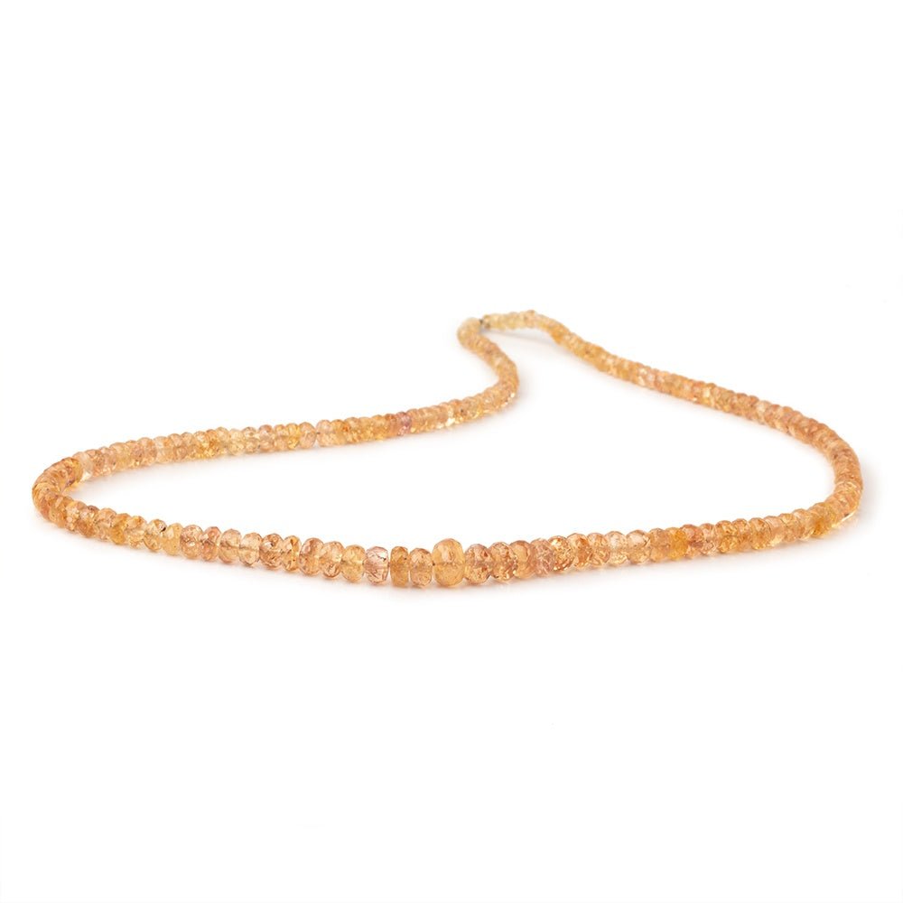 3-6.5mm Precious Topaz Faceted Rondelle Beads 16 inch 165 pieces AA