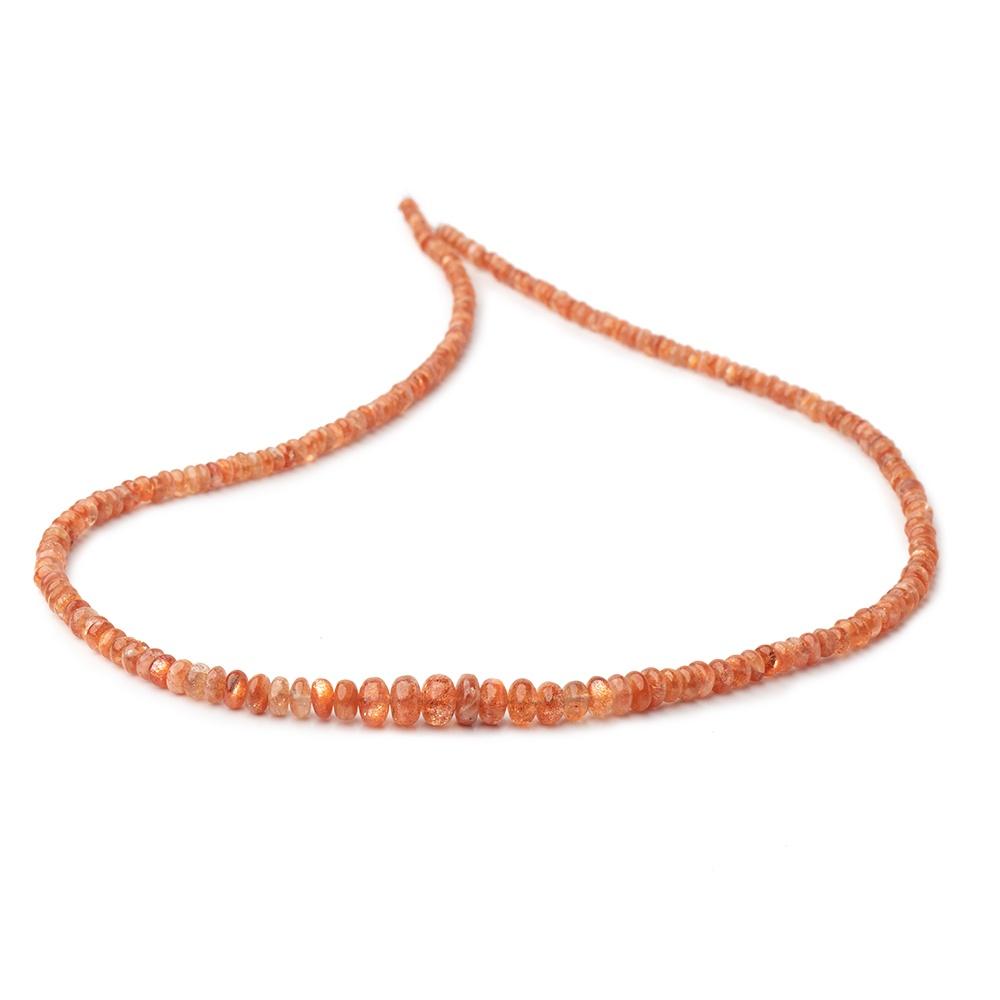 3-6.5mm Sunstone plain rondelle Beads 18 inch 227 pieces