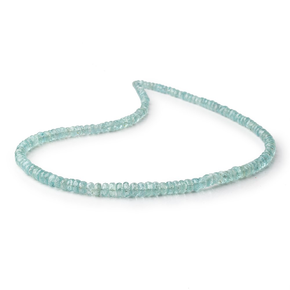 3-6mm Teal Green Kyanite Faceted Rondelle Beads 16 inch 151 pieces