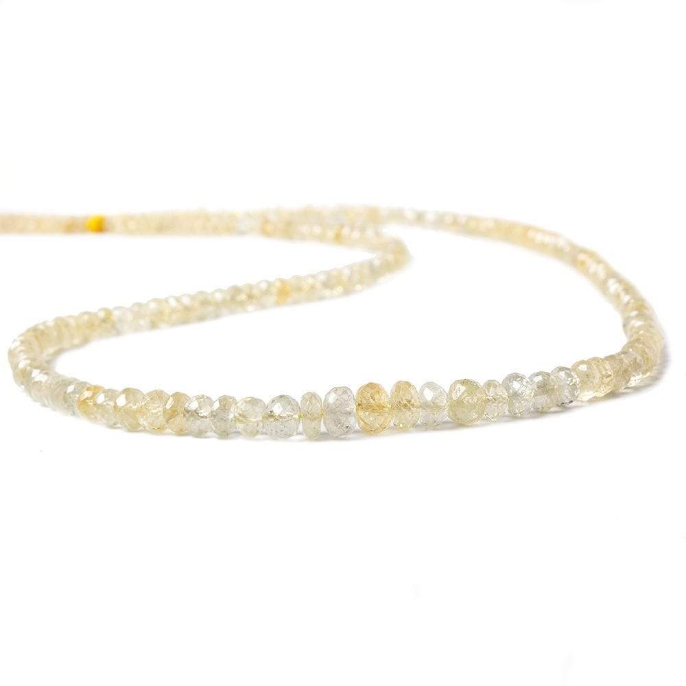 3-6mm Yellow Sapphire Faceted Rondelle 16 inch 168 pieces AAA