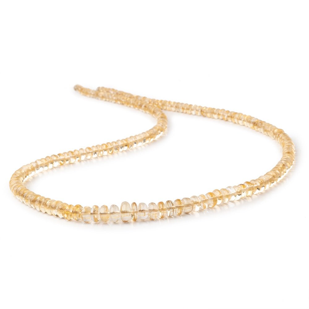 3-7mm Citrine Plain Rondelle Beads 18 inch 187 pieces AA
