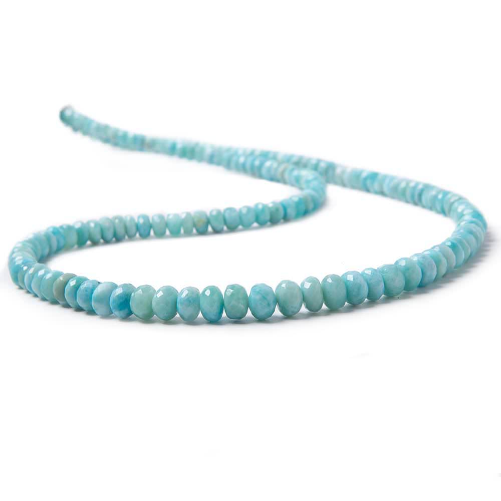 3-7mm Larimar faceted rondelle beads 18 inch 147 pieces