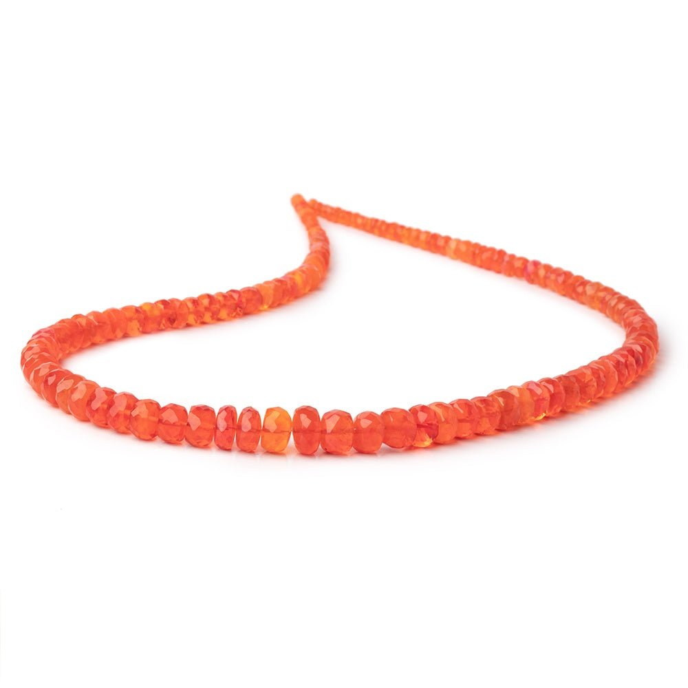 3-9mm Tangerine Ethiopian Opal Faceted Rondelle Beads 16 inch 133 pieces AA