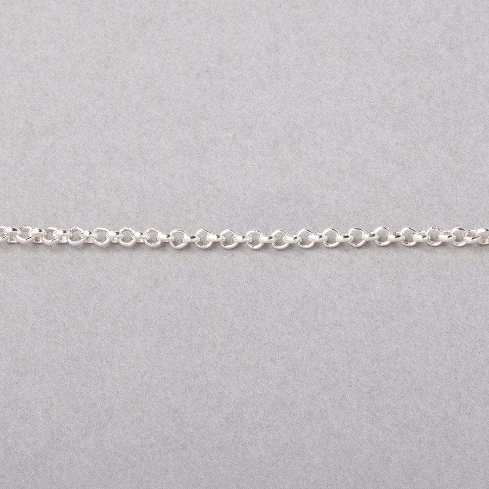 3 Feet - 1.8mm Silver plated Rolo Link Chain