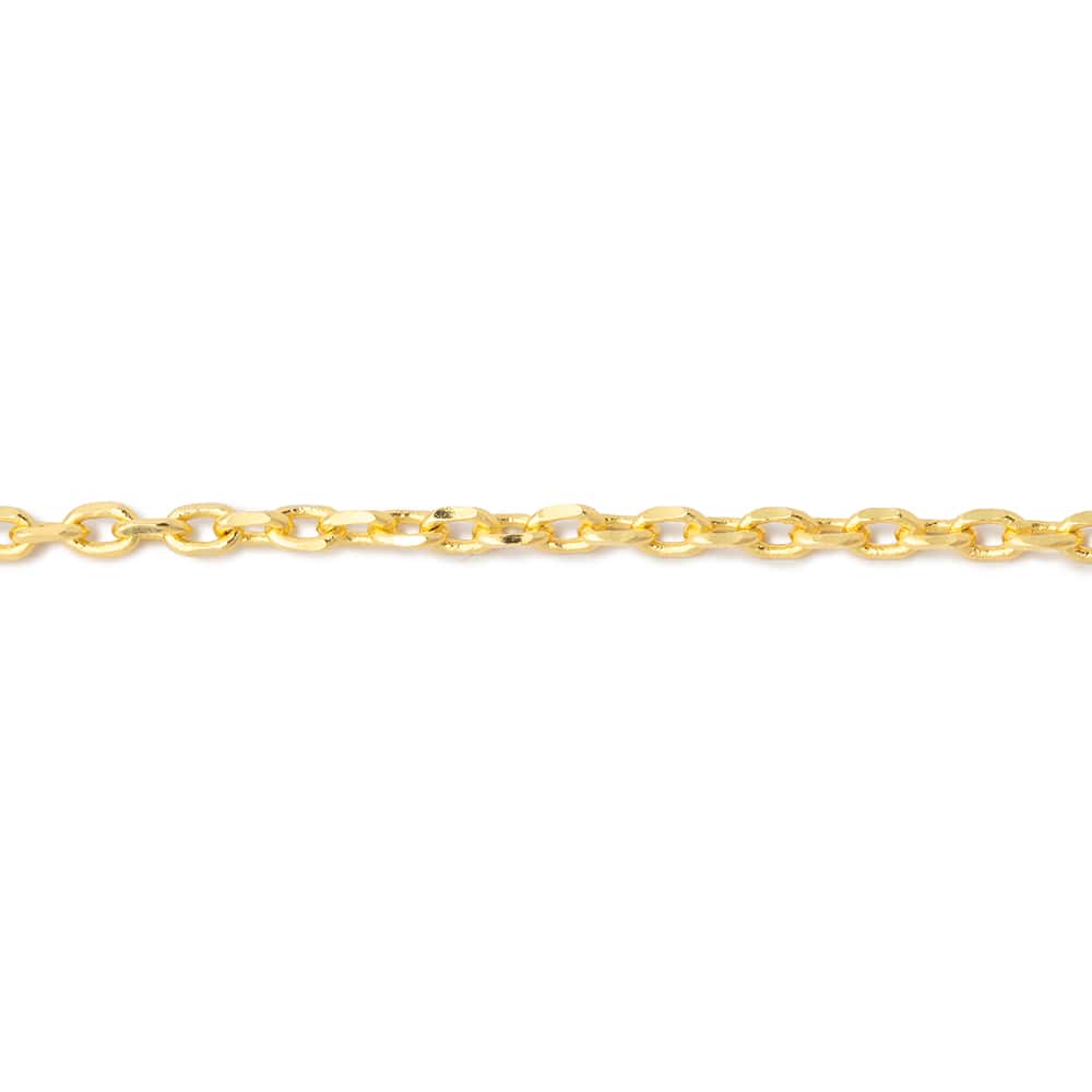 3 Feet - 2mm Divot Oval Link Chain