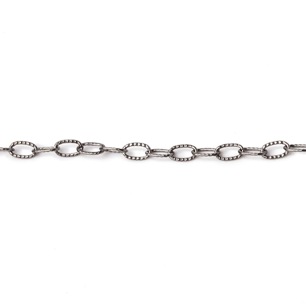 3 Feet - 2x4mm Elongated Corrugated Oval Link Chain