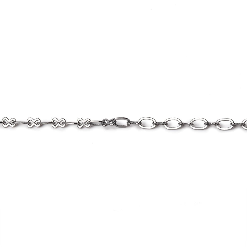 3 Feet - 3mm Oval & Bowtie Link Chain