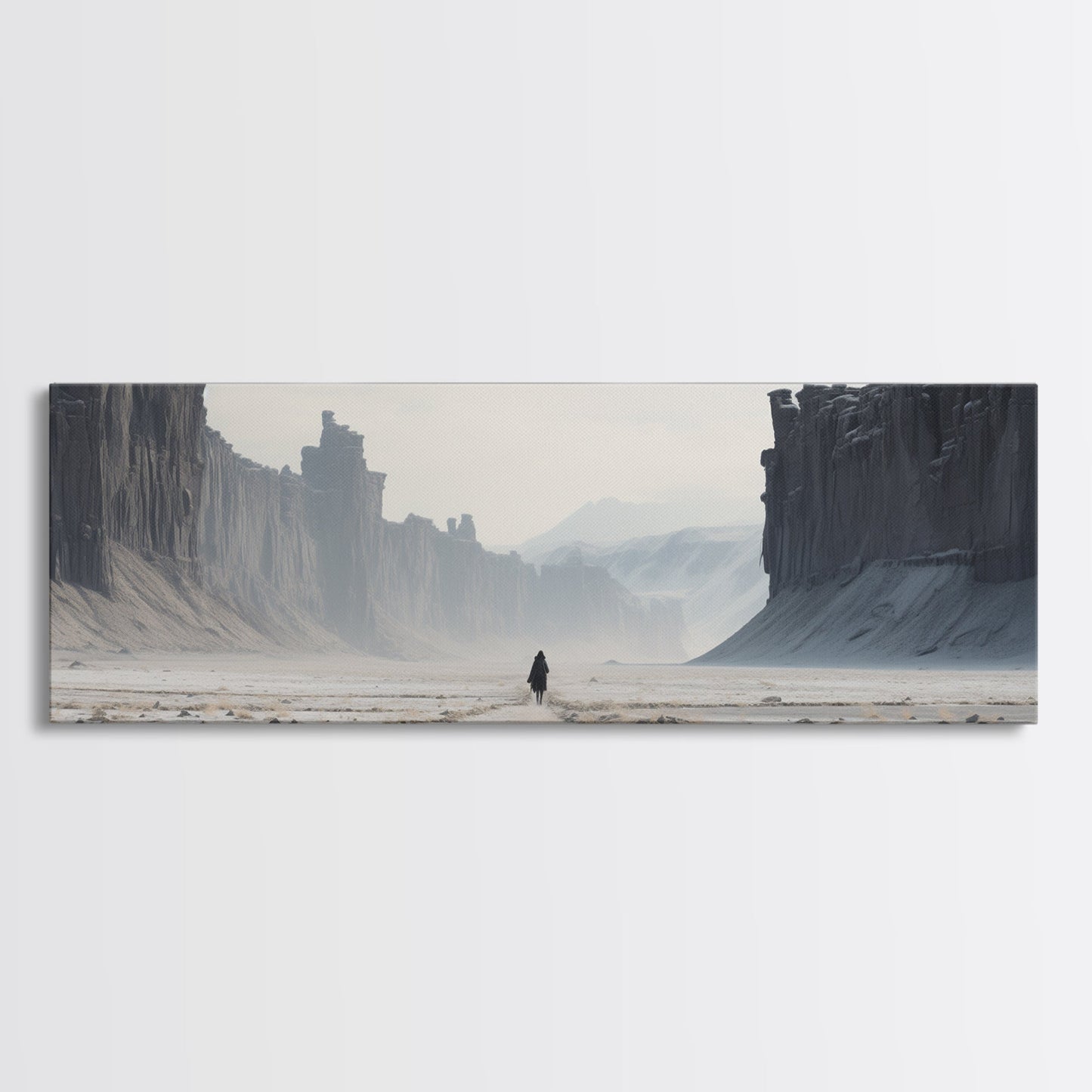 The Wanderer - Framed Canvas Print - Scifi Wall Art - Game Room Decor - Gamer Gift - Mancave Wall Art