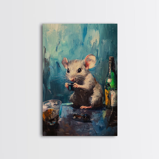This Rat Has a Problem! Framed Canvas Print