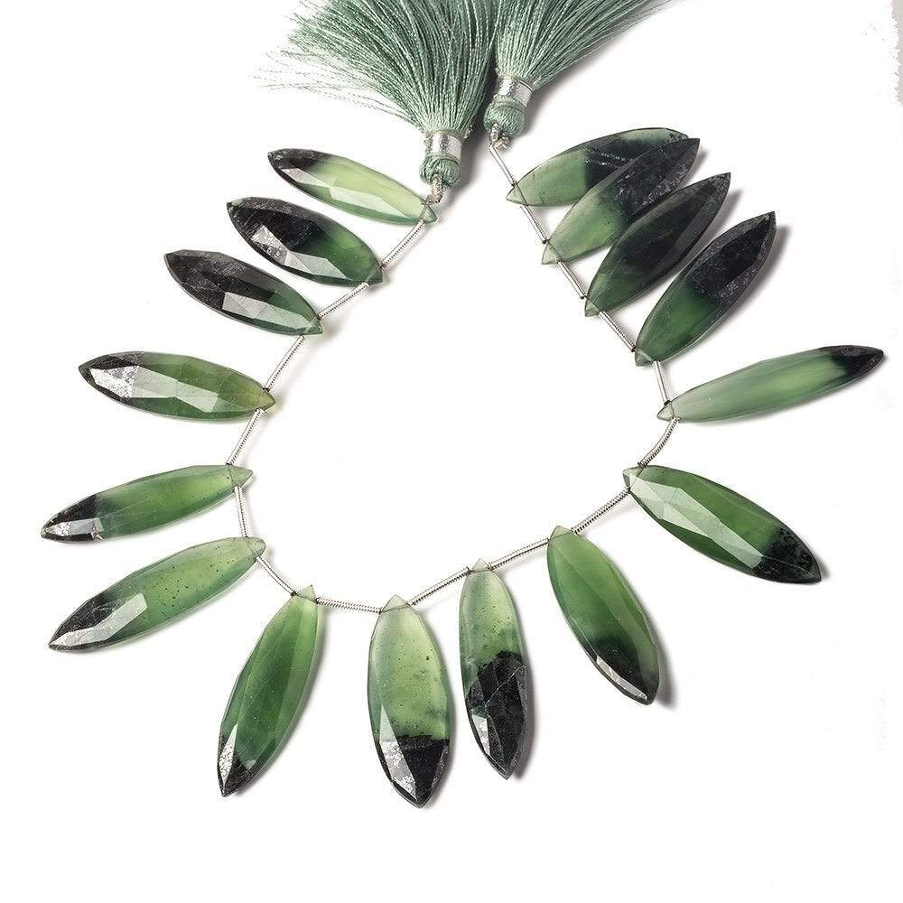 31x8-38x9mm Serpentine Top Drilled Marquise Beads 8 inch 15 pieces