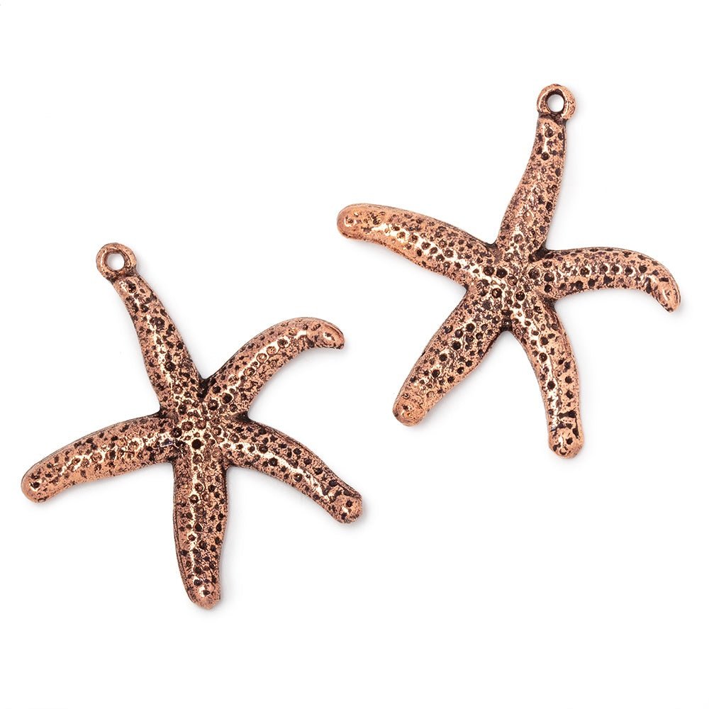 32mm Starfish Pendant Charm Set of 2 pieces