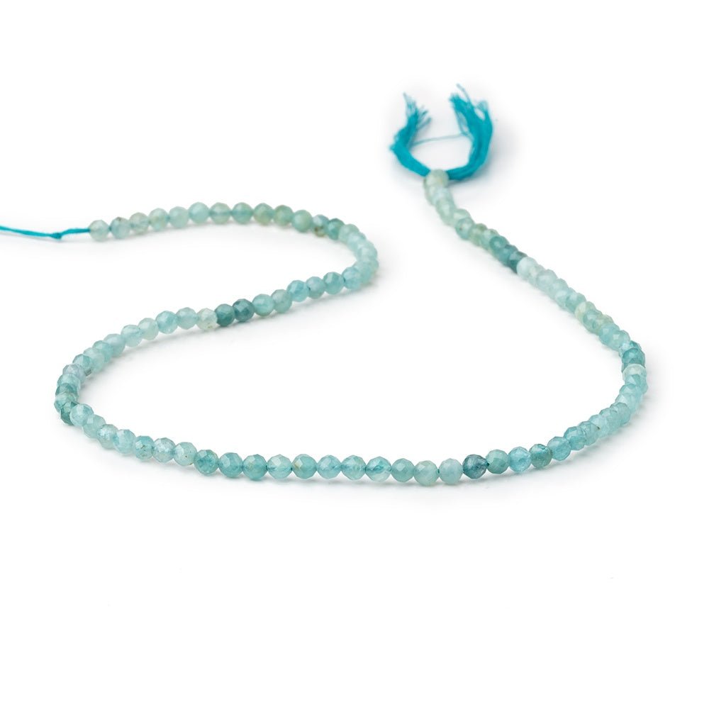 3.3mm Grandidierite Micro Faceted Round Beads 12.75 inch 100 pieces