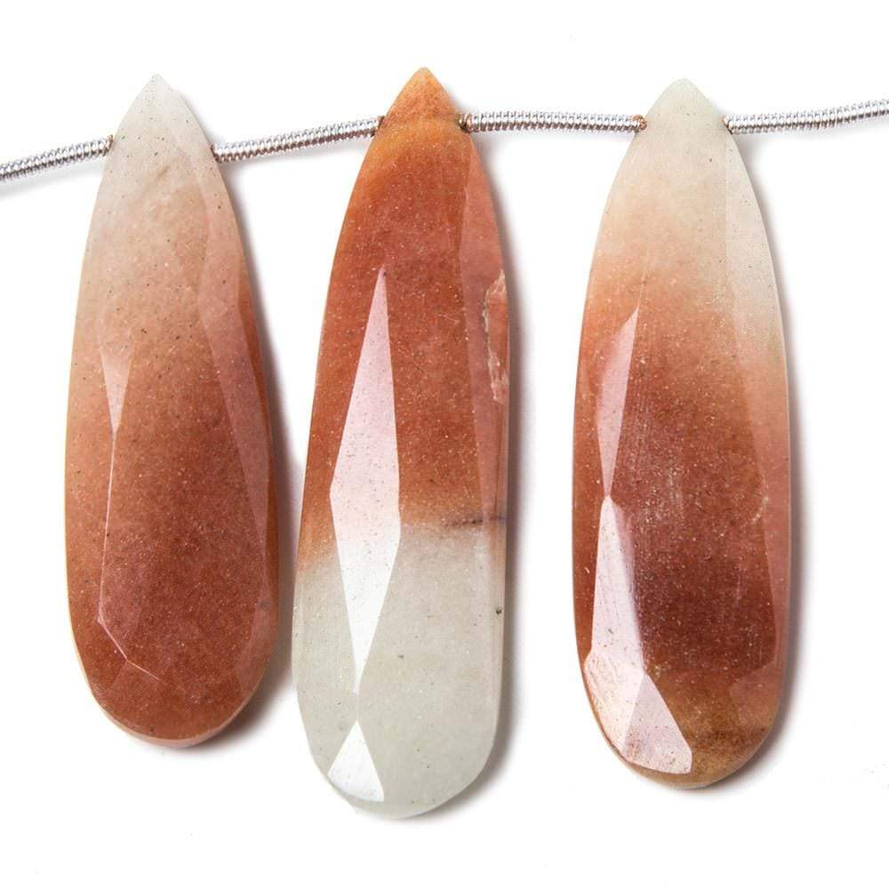 33x11-46x12mm Bi-color Jasper faceted pear beads 3 inch 14 pieces