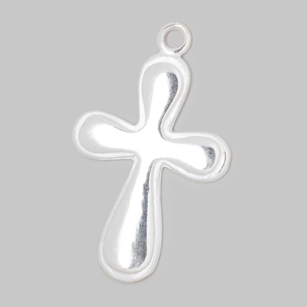 34x25mm Groovy Cross Pendant Charm 1 piece