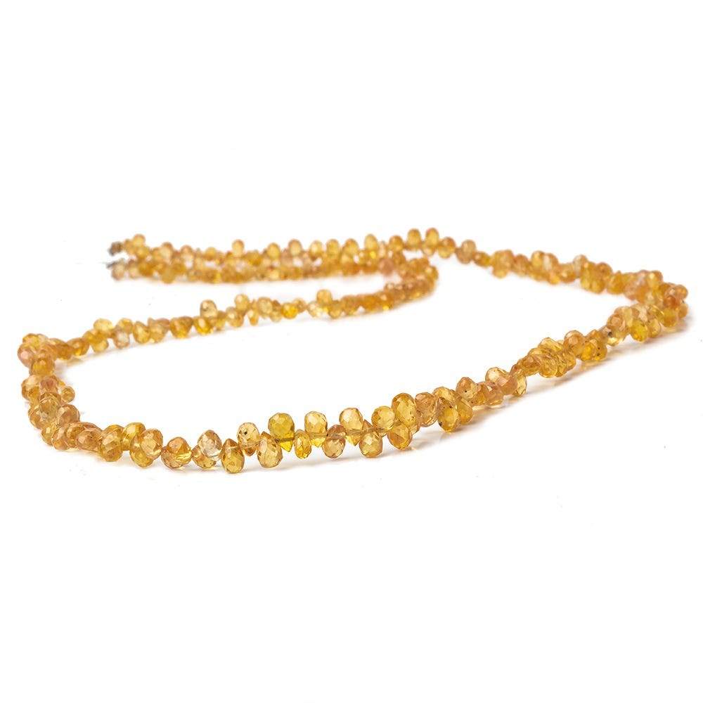 3.5-2.5-5x3mm Yellow Sapphire Micro Tear Drop Briolette 19 inch 240 pieces