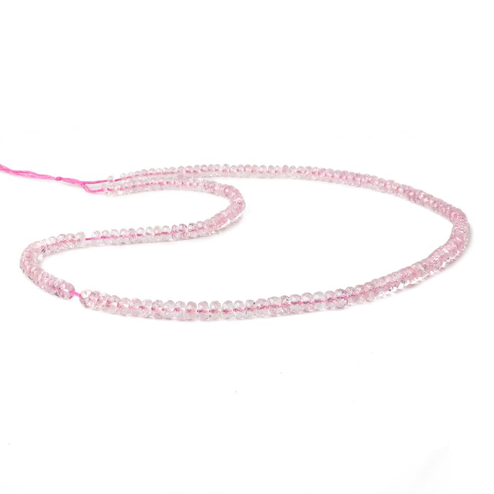 3.5-4.5mm Kunzite faceted rondelles 16.5 inch 170 beads AAA