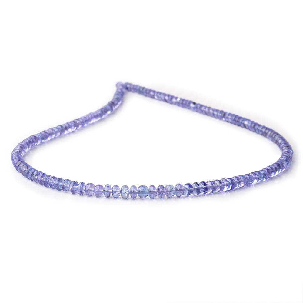 3.5-4.5mm Tanzanite Plain Rondelle Beads 16 inch 154 pieces AAA