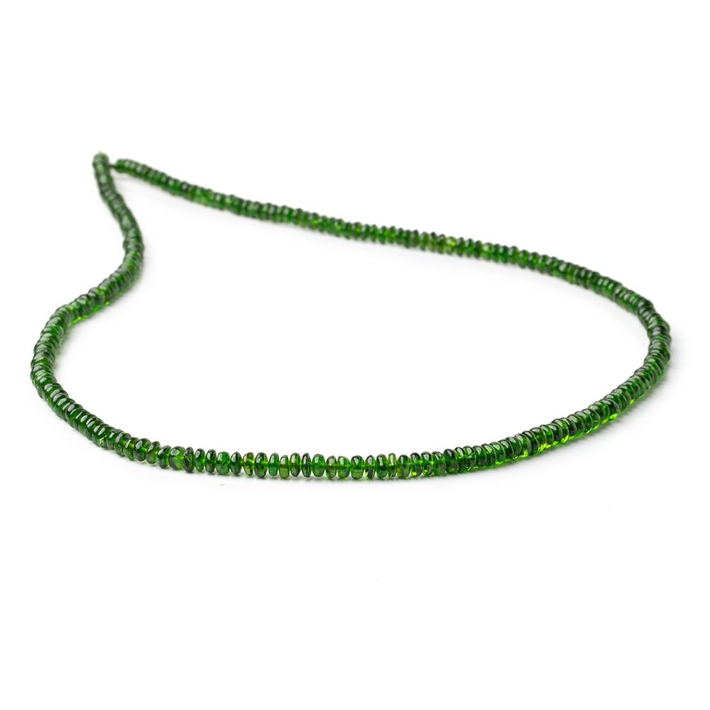 4-5.5mm Chrome Diopside Plain Rondelle Beads 18 inch 206 pieces AA Grade