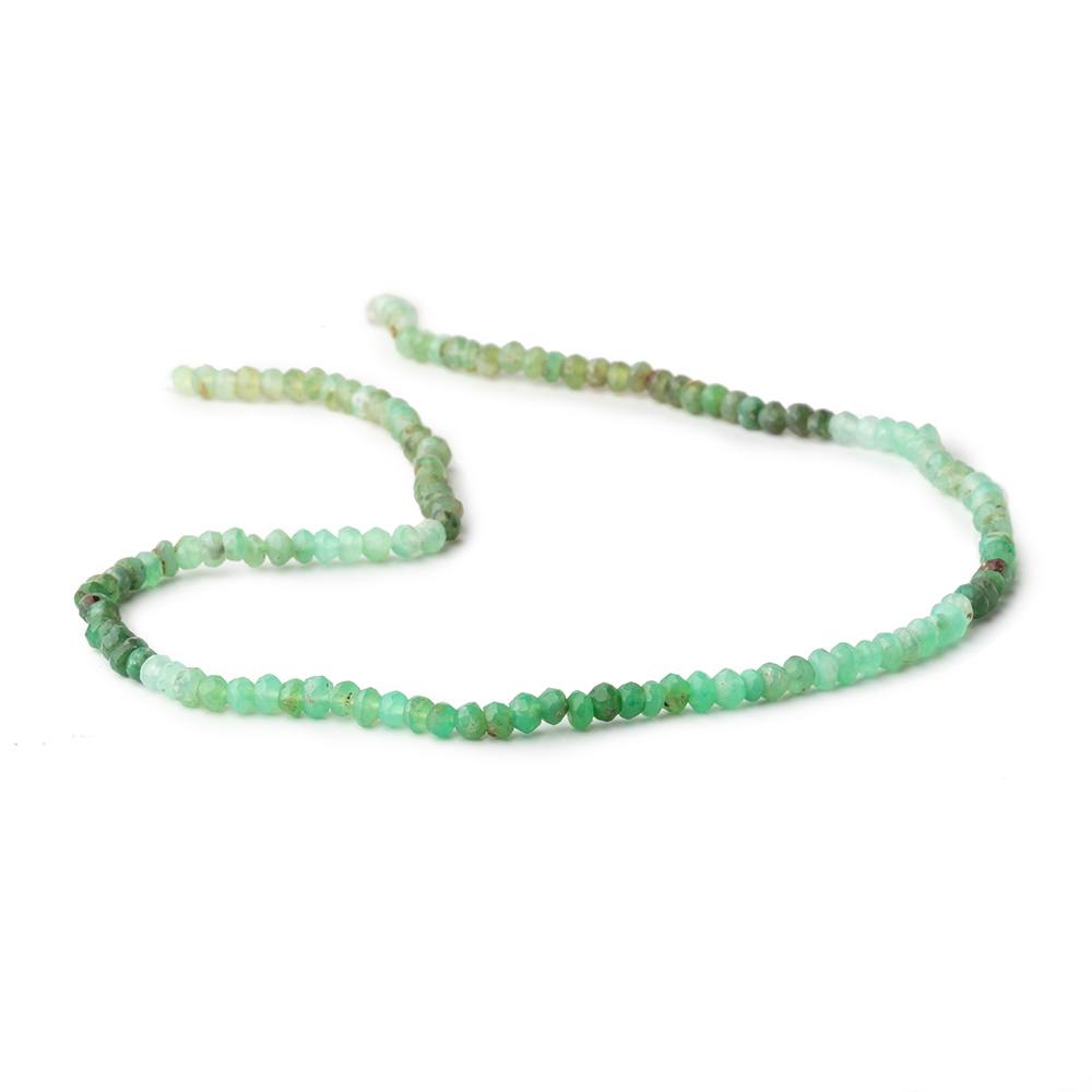 3.5-4mm Chrysoprase Faceted Rondelle Beads 13 inch 125 pieces