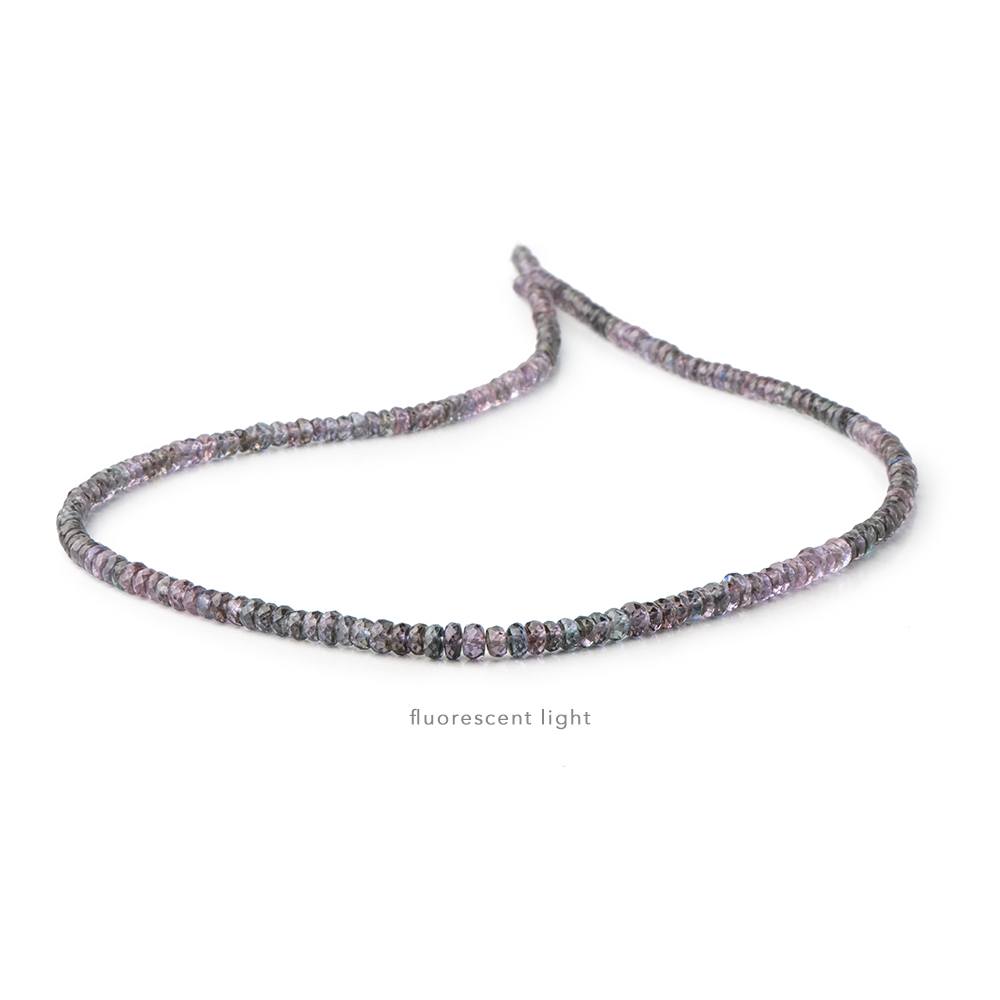 3.5-4mm Color Change Sapphire Faceted Rondelles 16.5 inch 213 Beads