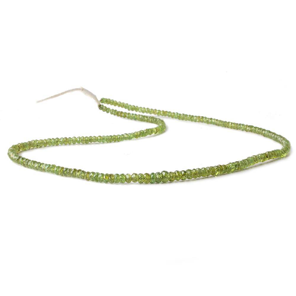 3.5-4mm Demantoid Garnet Faceted Rondelle 17 inch 220 pcs AA