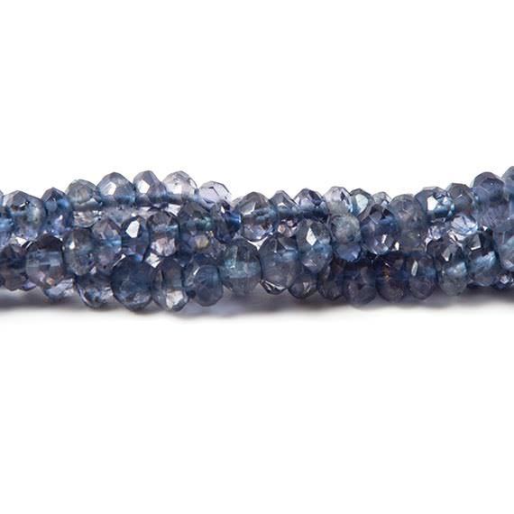 3.5-4mm Iolite Faceted Rondelle 14 inch 140 pieces