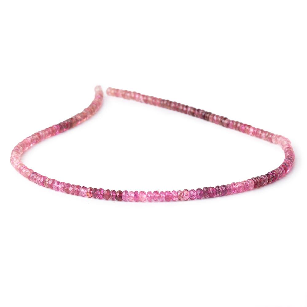 3.5-4mm Pink Tourmaline Faceted Rondelle Beads 14 inch 145 pieces AA