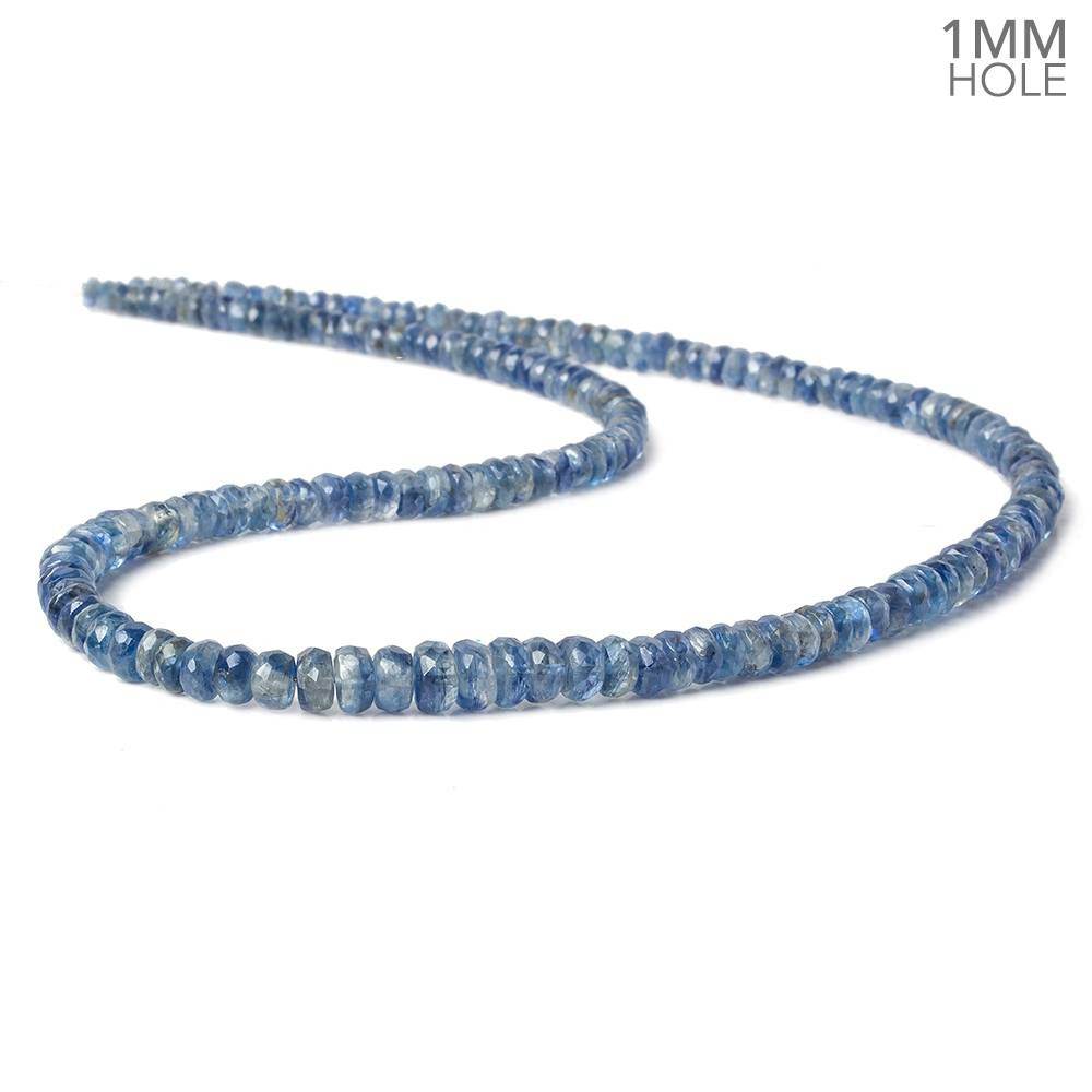 3.5-5.5mm Kyanite faceted rondelle beads 16 inches 180 pieces 1mm drill hole