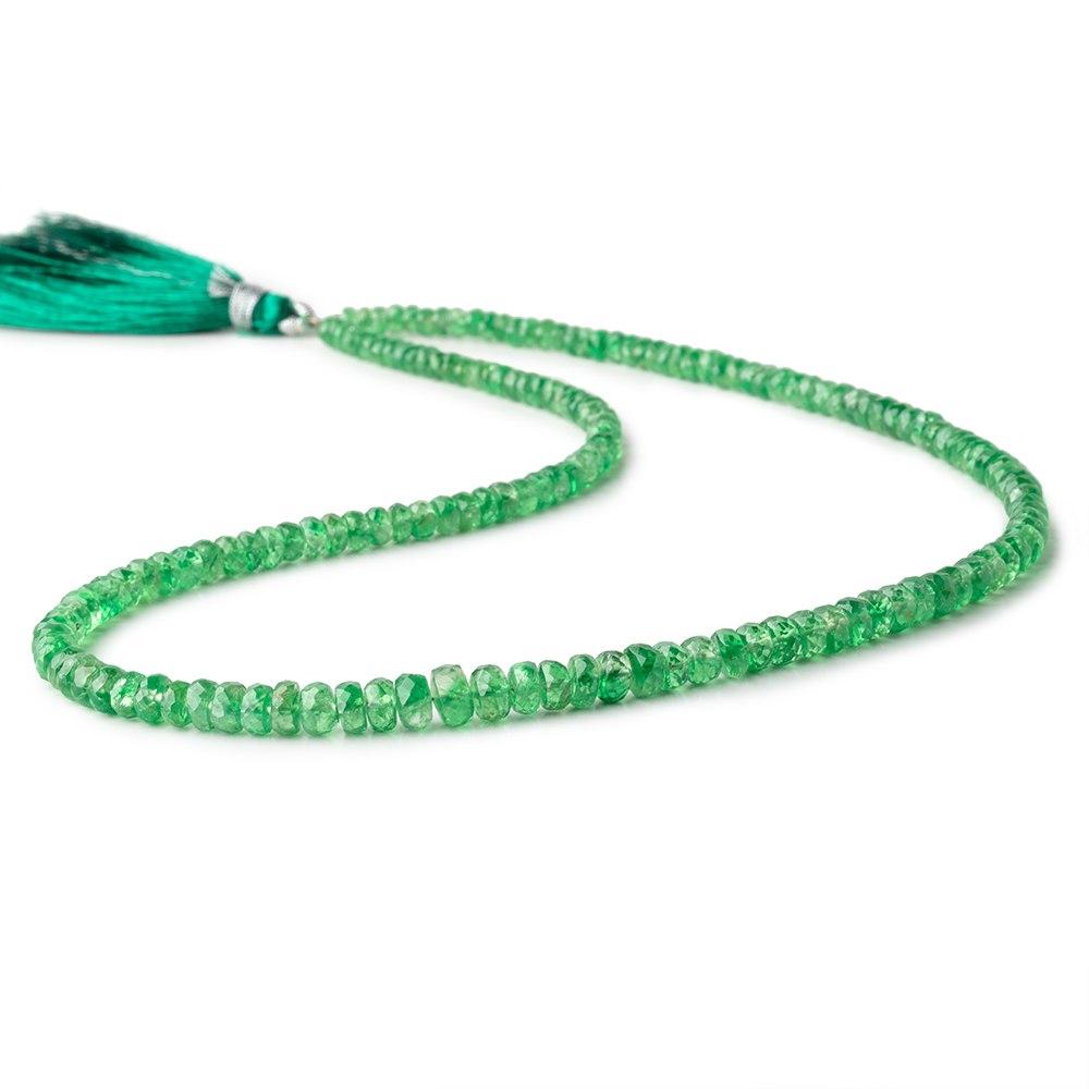 3.5-5.5mm Tsavorite Garnet Faceted Rondelle Beads 16 inch 164 pieces AA