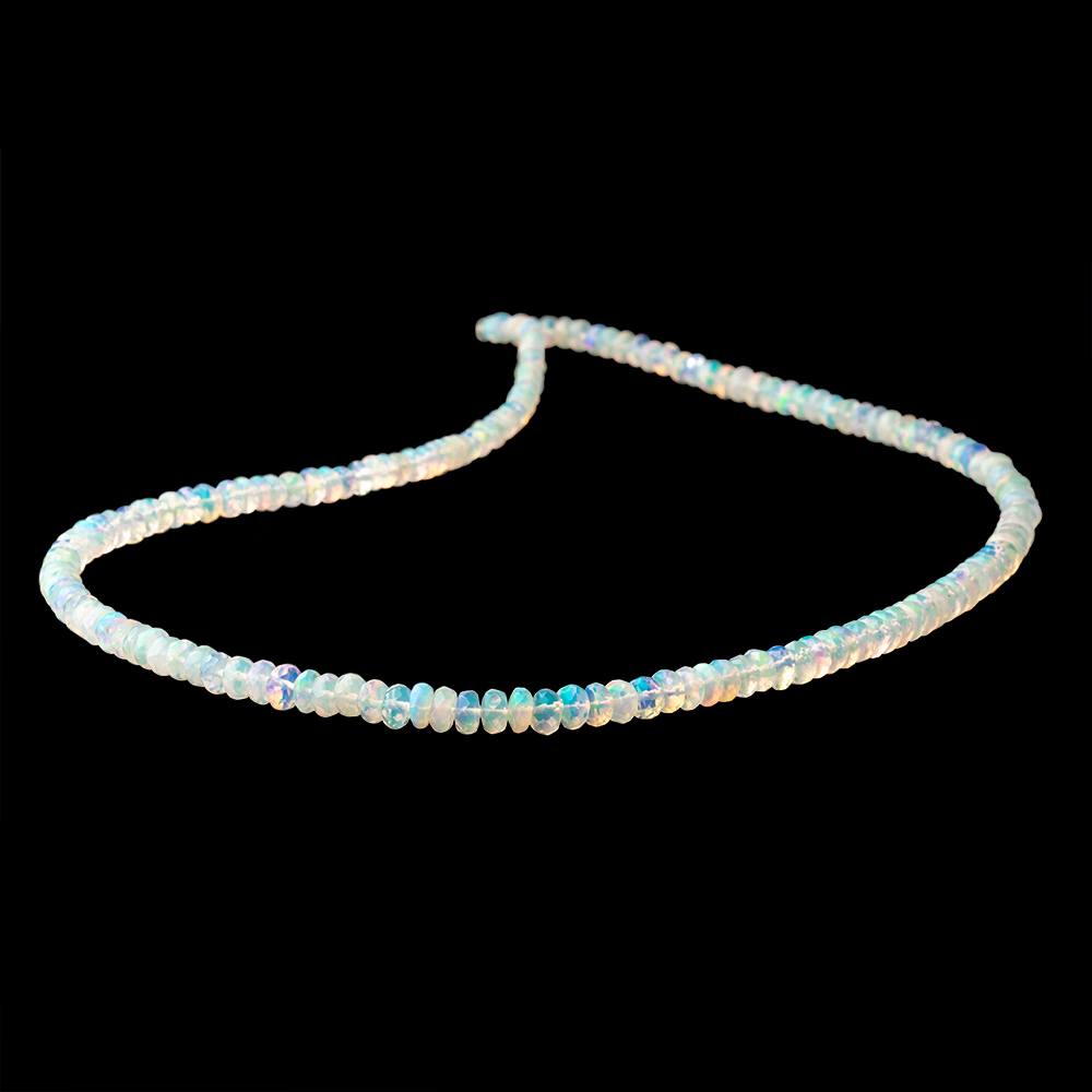 3.5-5mm Ethiopian Opal Faceted Rondelles 16.5 inch 166 Beads AAA