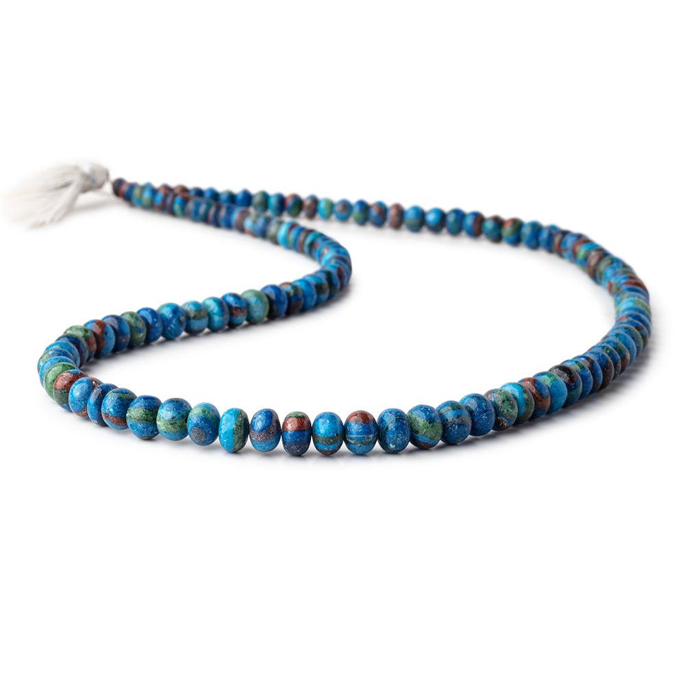 3.5-6.5mm Rainbow Calsilica Plain Rondelle Beads 17 inch 116 pieces