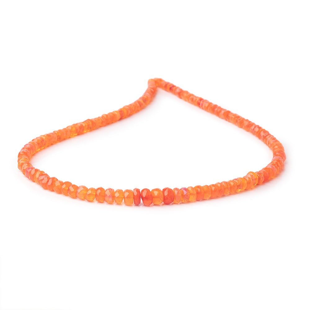 3.5-6.5mm Tangerine Ethiopian Opal Faceted Rondelle Beads 15.5 inch 145 pieces AA