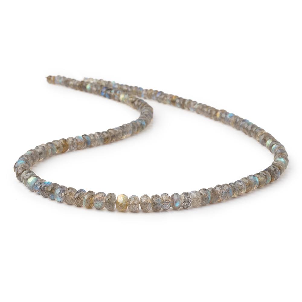 3.5-6mm Labradorite Faceted Rondelle Beads 18 inch 139 pieces AA