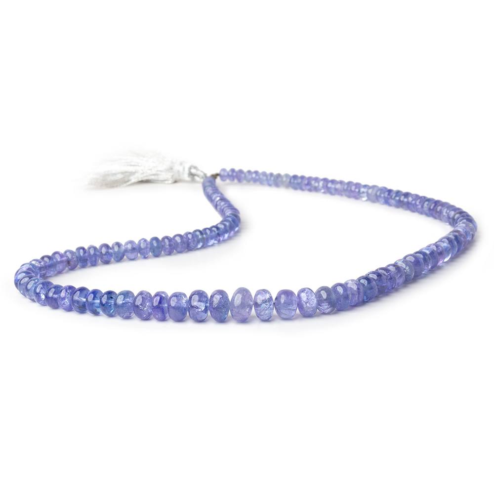 4.5-6mm Tanzanite Plain Rondelle Beads 16 inch 110 pieces
