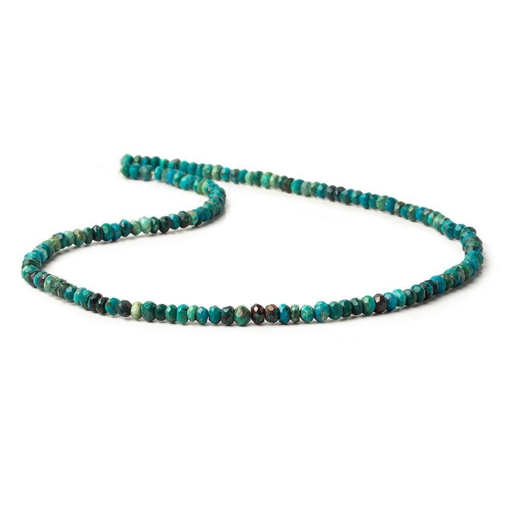 3.5mm Chrysocolla Faceted Rondelle Beads 13 inch 105 pieces