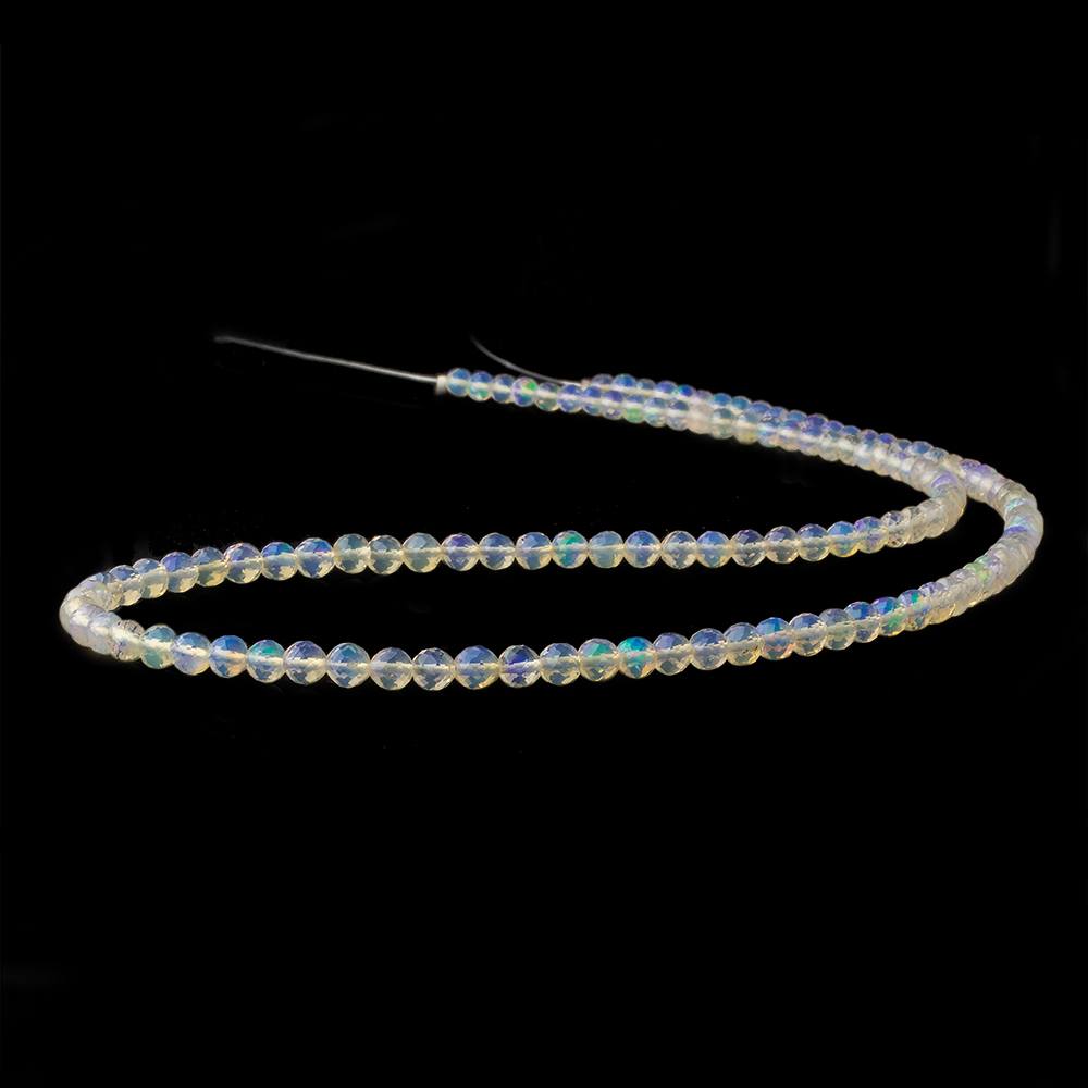 3.5mm Ethiopian Opal micro faceted round beads 17 inch 123 pieces AAA