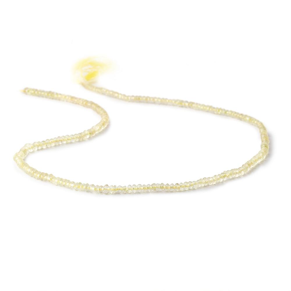 3.5mm Lemon Quartz faceted rondelle Beads 14.5 inch 175 pieces