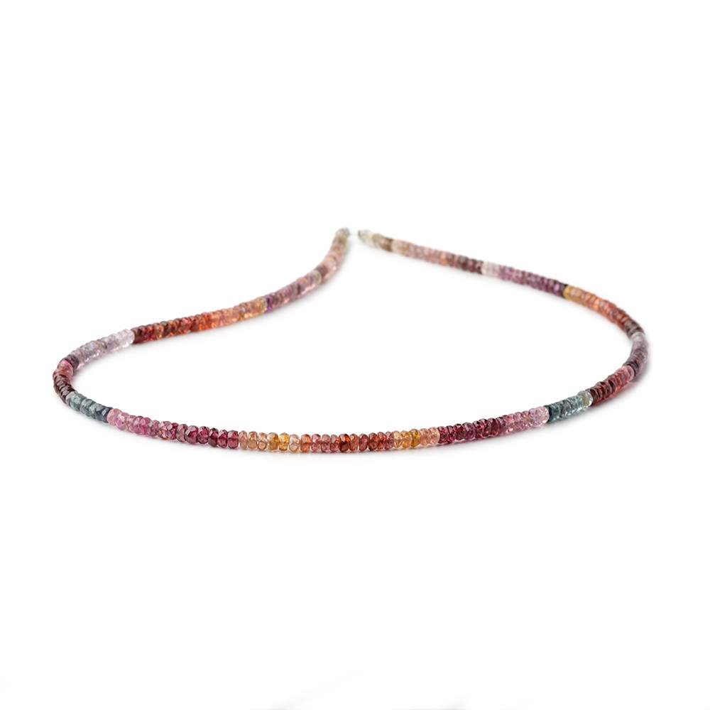 3.5mm Multi Color Spinel Faceted Rondelle Beads 15.5 inch 215 pieces AAA