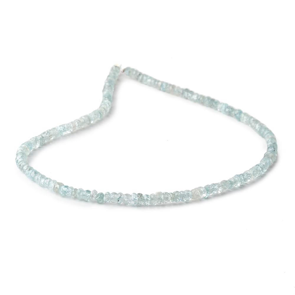 3.5mm Pale Blue Zircon Faceted Rondelle Beads 13 inch 168 pieces