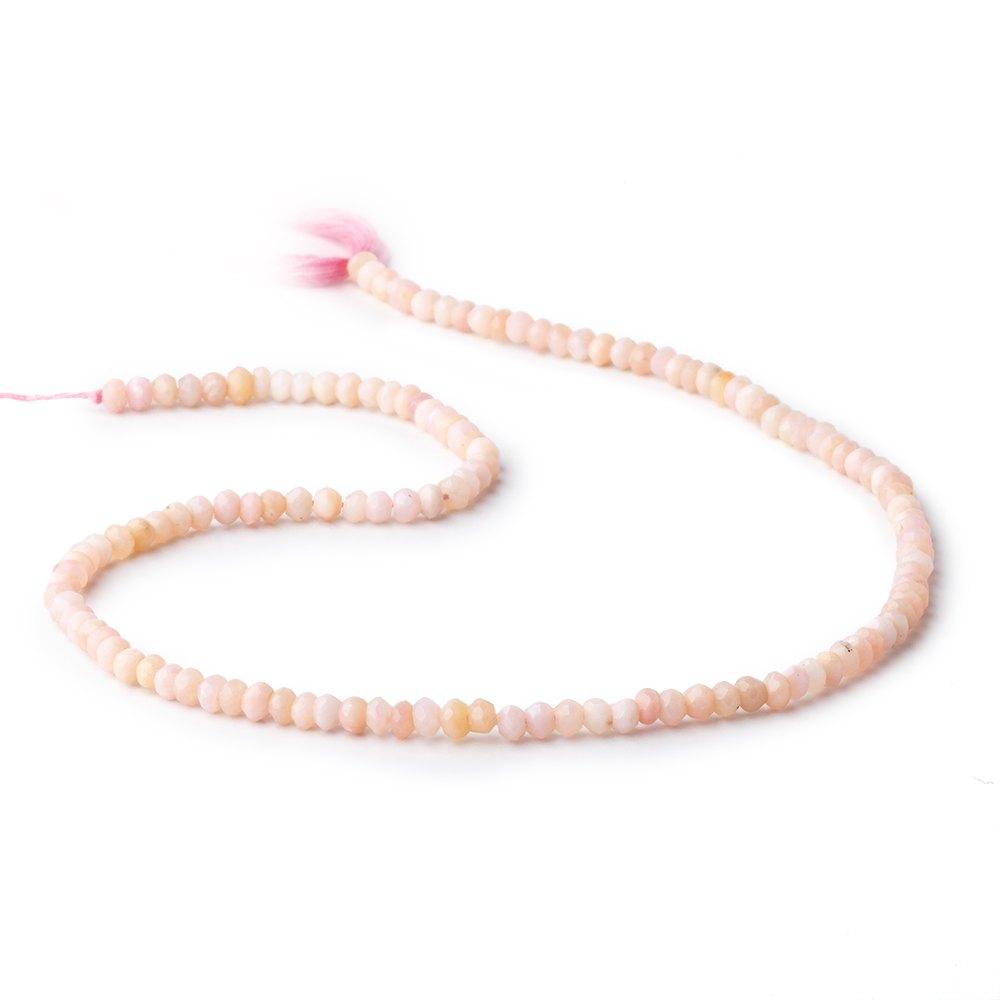 3.5mm Pink Peruvian Opal Faceted Rondelle Beads 13 inch 126 pieces