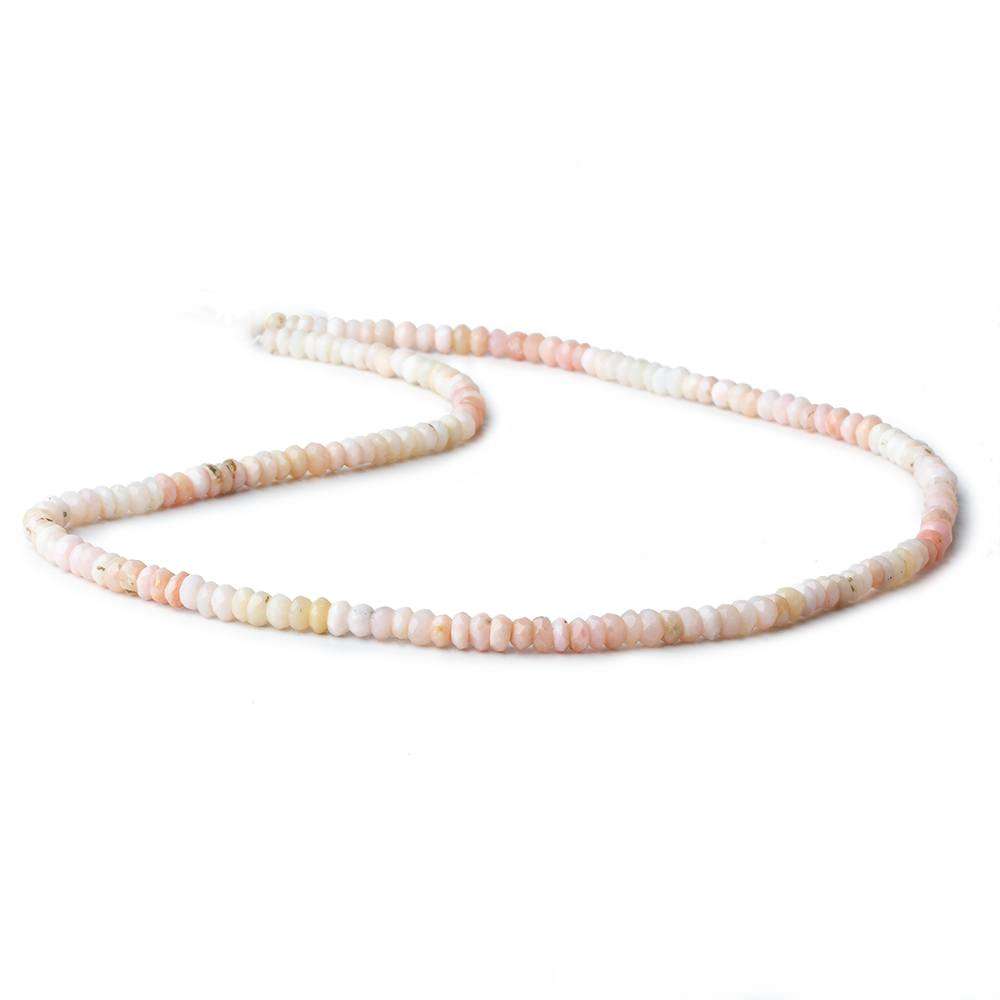 3.5mm Pink Peruvian Opal Faceted Rondelle Beads 14 inch 172 pcs