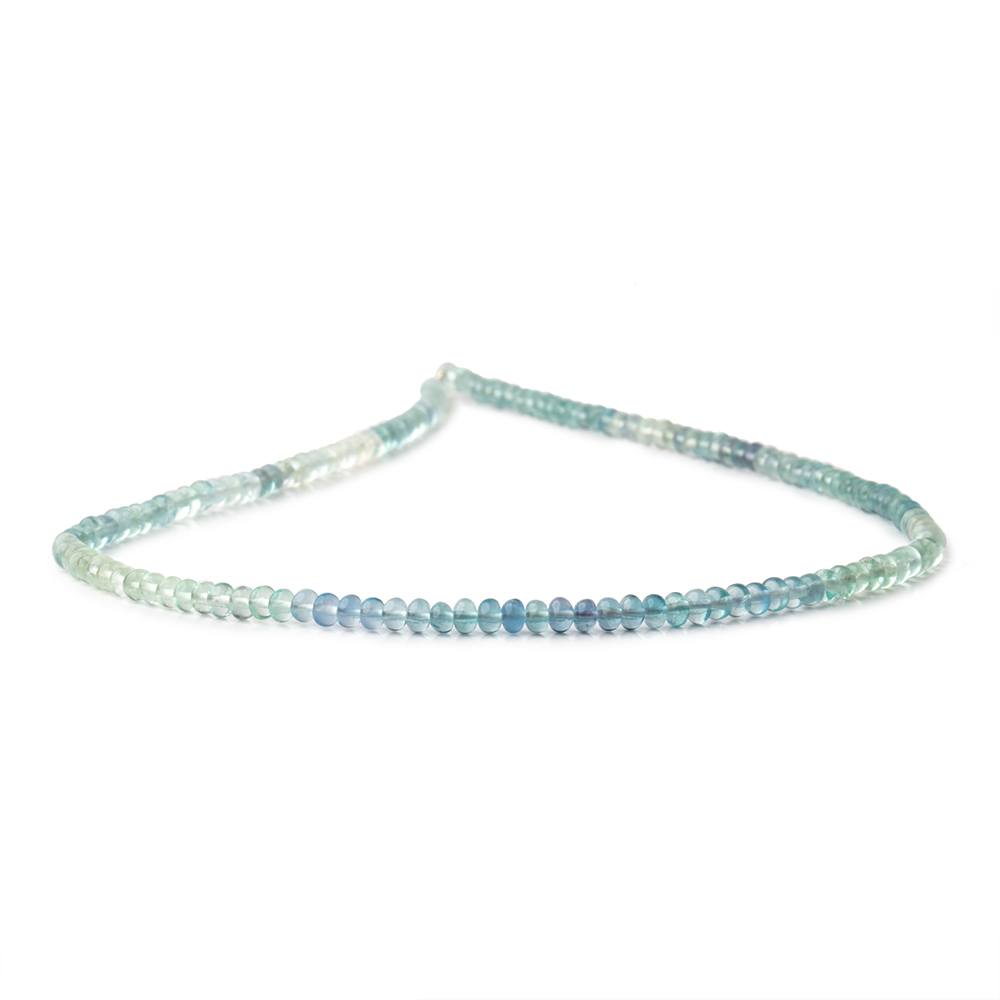 3.5mm Shaded Fluorite Plain Rondelle Beads 13 inch 121 pieces