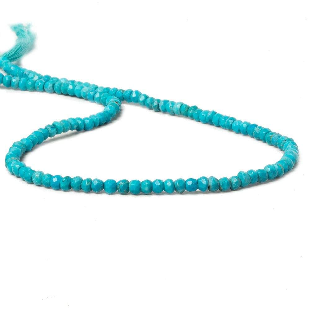 3.5mm Turquoise Howlite Faceted Rondelle Beads 13 inch 120 pcs