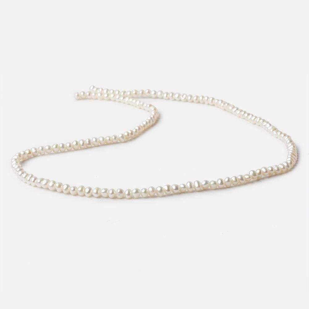 3.5x2.5mm Cream Off Round Freshwater Pearls 140 pcs