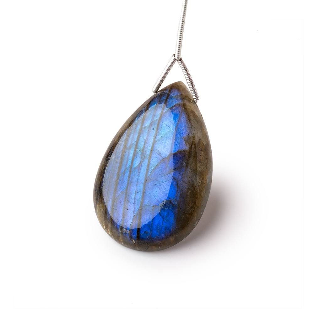 36x24x7mm Labradorite Plain Pear Pendant 1 AAA Focal