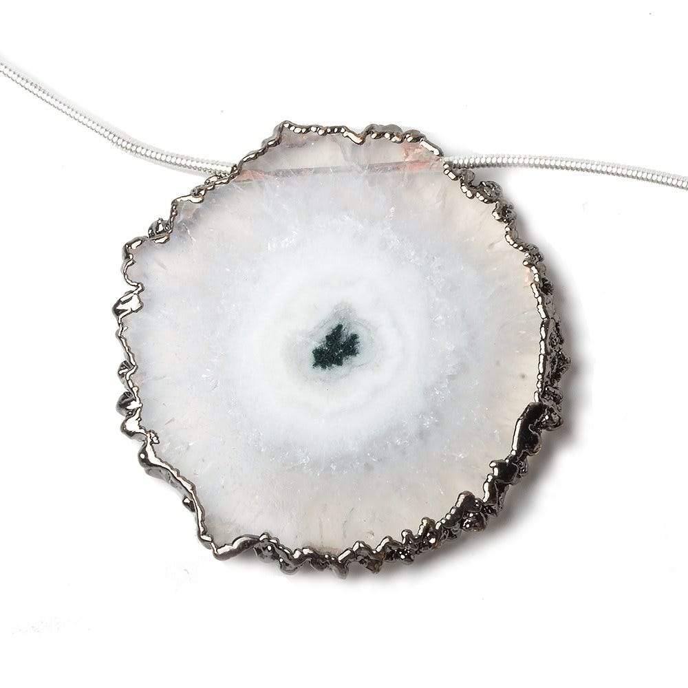 36x36-40x40mm Black Gold Leafed Solar Quartz Slices AAA Grade 4 pieces