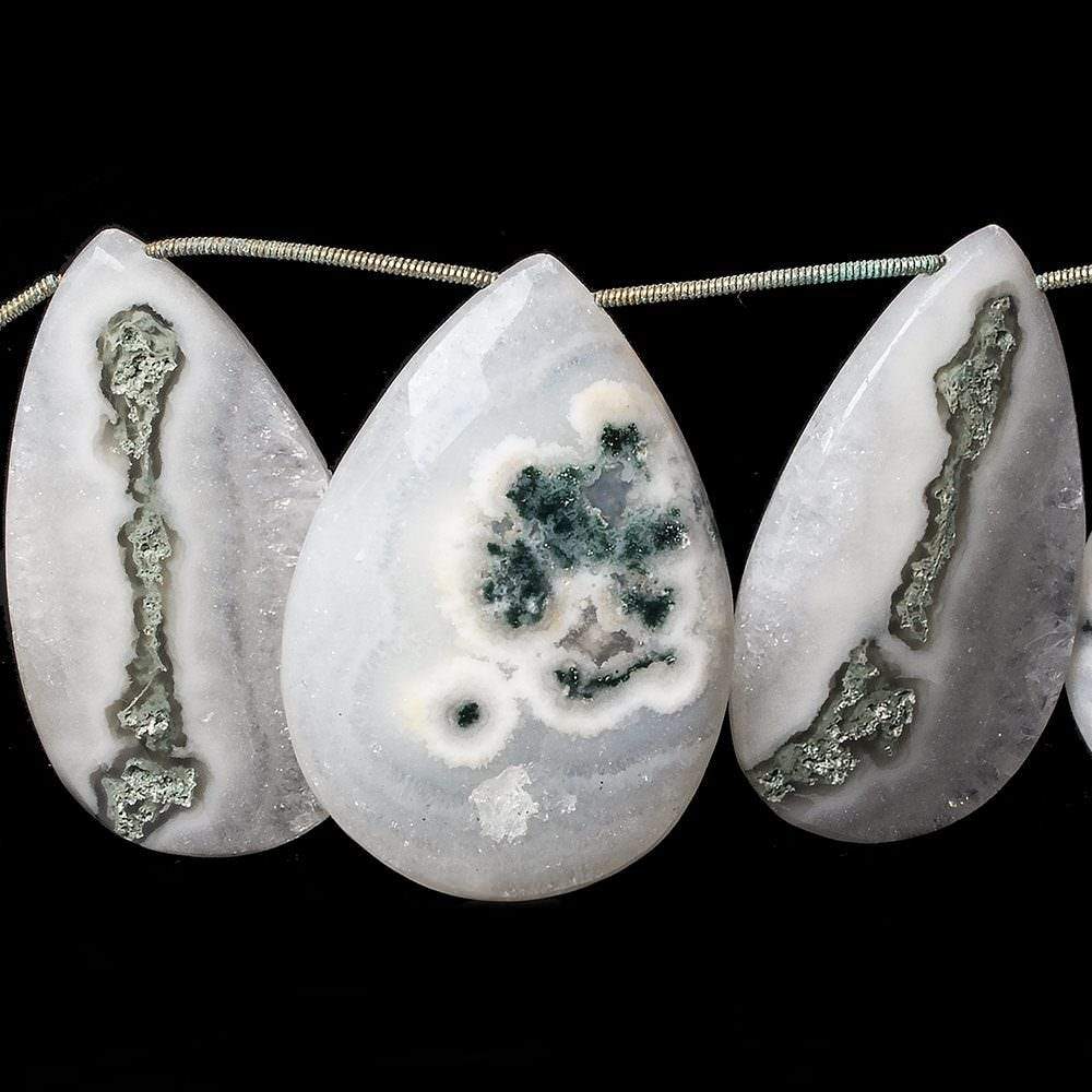 37x27-45x31mm Peacock Solar Quartz faceted pear beads 8 inch 7 pieces AAA