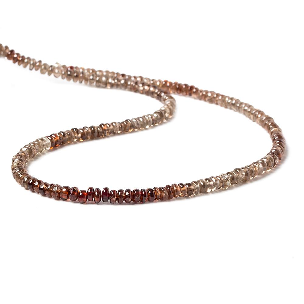 3.8-4mm MultiColor Zircon Plain Rondelle Beads 13 inch 175 pieces