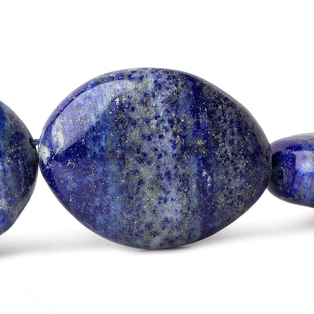38x27-40x30mm Lapis Lazuli banded plain nugget beads 16 inch 10 pieces